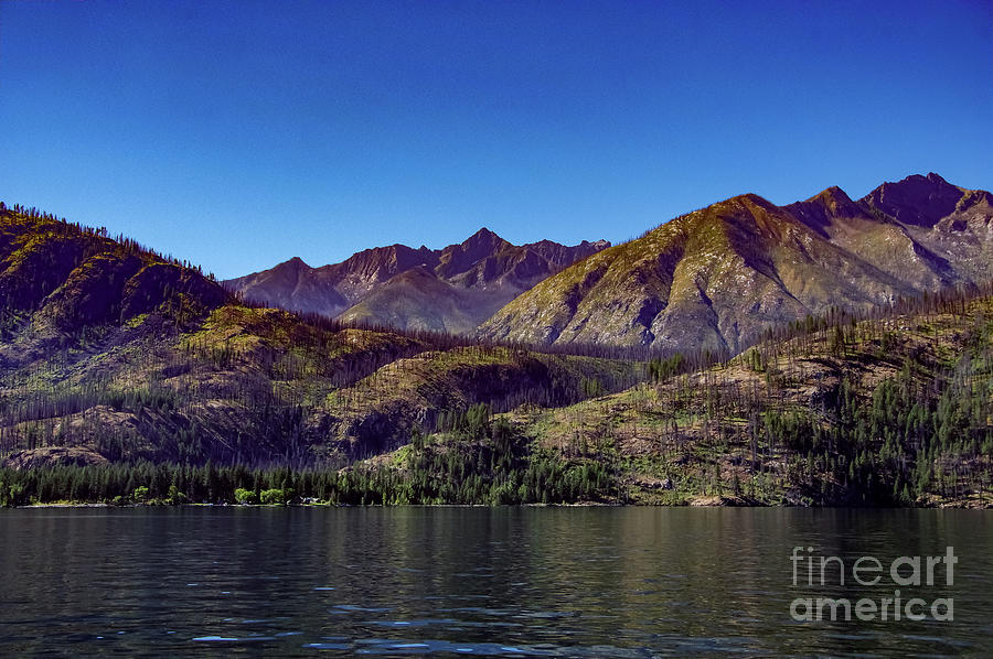 Mountains along lake Chelan Photograph by Jeff Swan