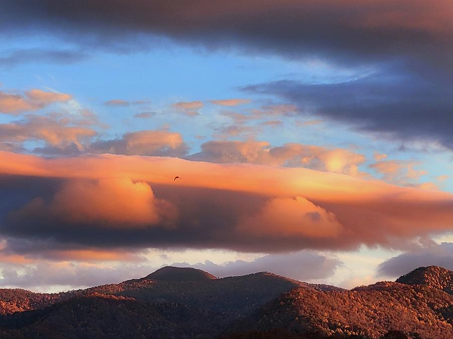 Mountains and Colorful Clouds  Photograph by Ally White