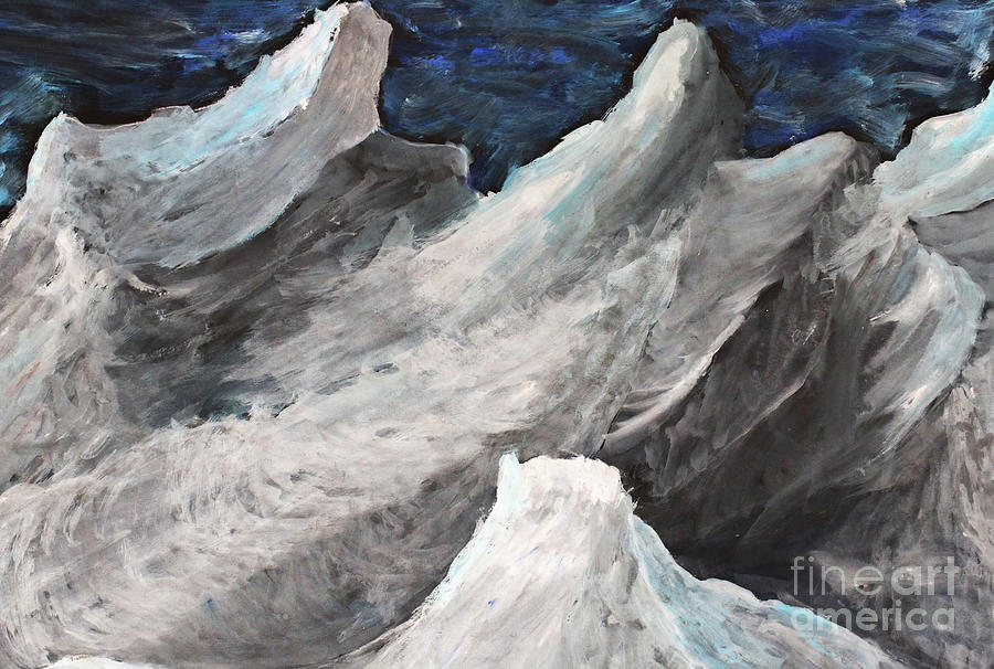 Mountains in the dark Painting by Amanda Mohler