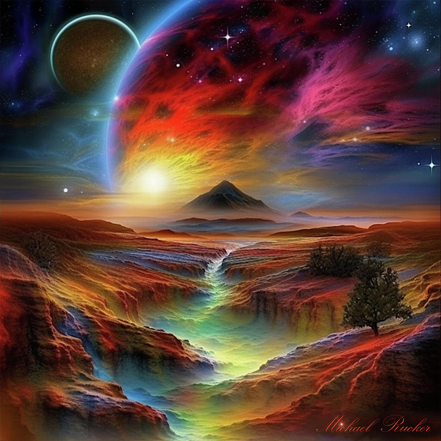 Mountains of Jupiter  Digital Art by Michael Rucker