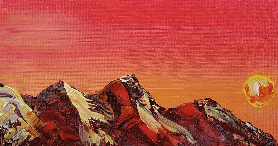Mountains of Mars Painting by Ashley Wright