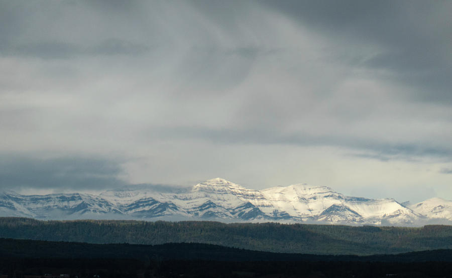 Landscape Photograph - Mountains on a stormy day by Karen Rispin
