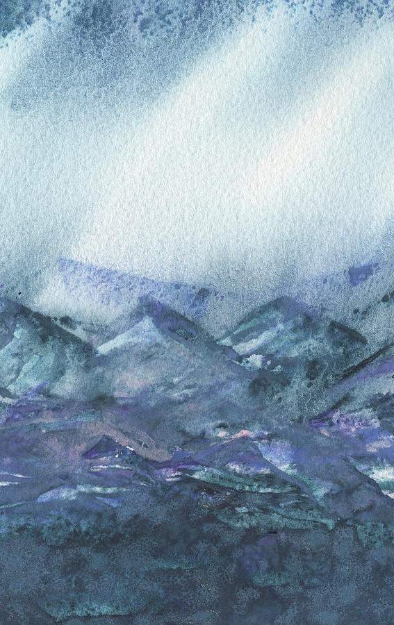 Mountains Terrain Part Il Painting by Irina Sztukowski