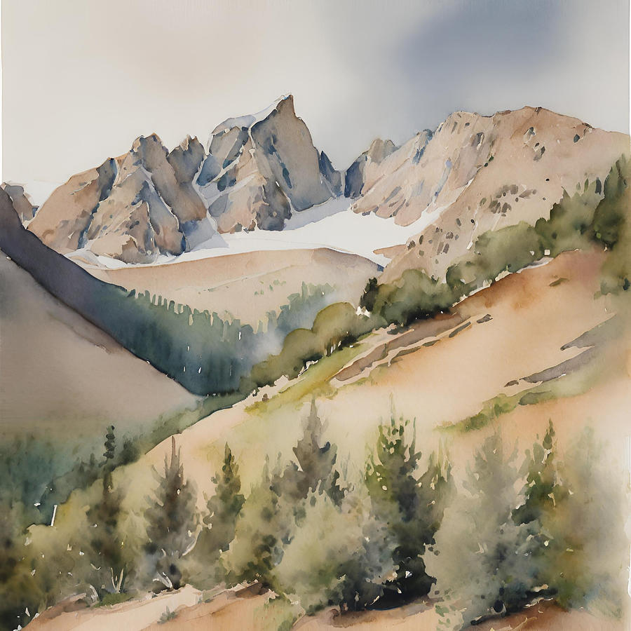 Mountains Digital Art by Wild Threads - Fine Art America