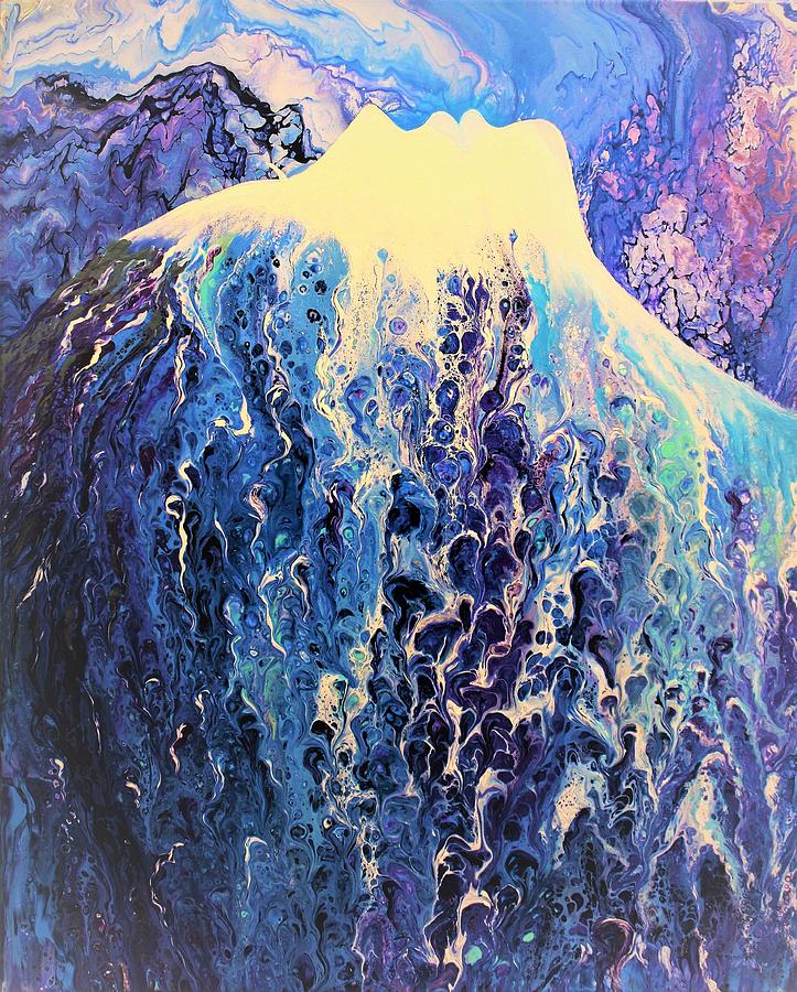  Mountains with snow avalanches Painting by Tanya Harr