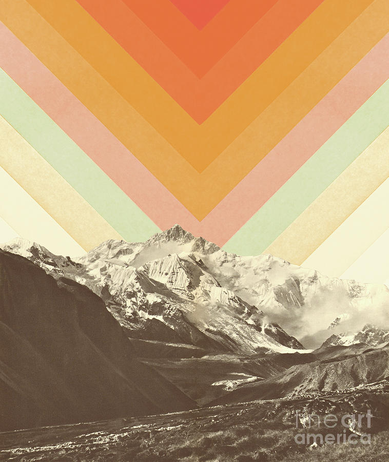 Mountainscape 2 Mixed Media by Florent Bodart