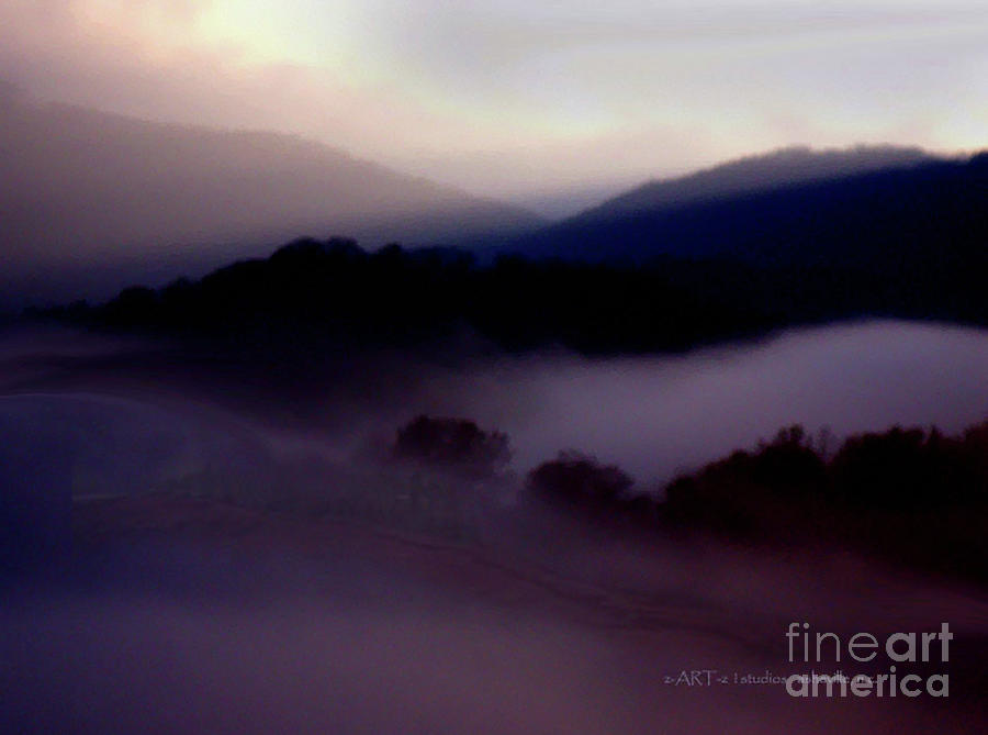 Mountainscapes-Mists at Dawn Mixed Media by Zsanan Studio