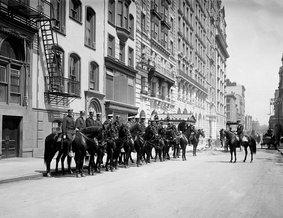 Mounted Police Of New York City - Circa 1905 Photograph by War Is Hell Store