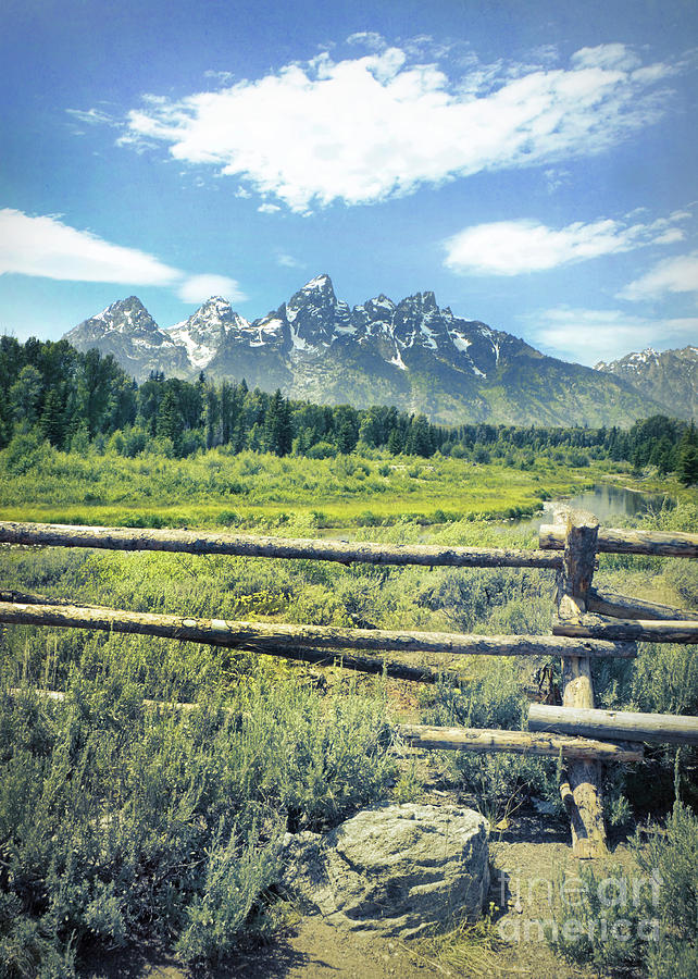 Mountians and Fence Photograph by Jill Battaglia