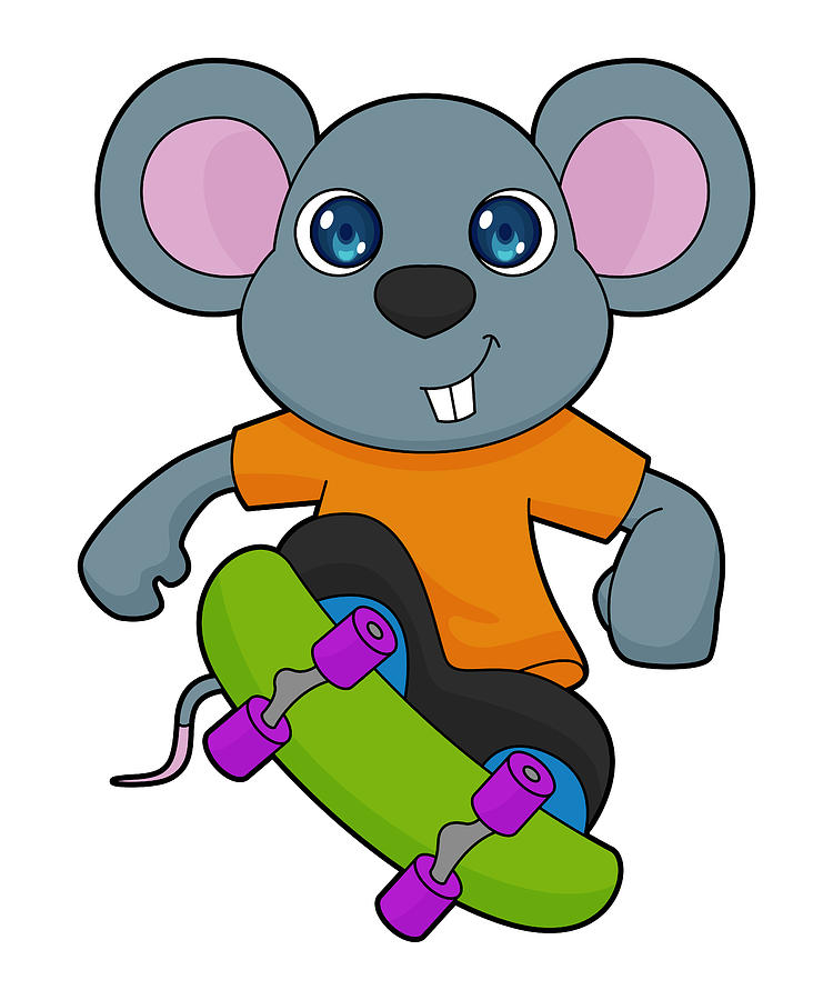 Mouse Skater Skateboard Painting by Markus Schnabel - Fine Art America