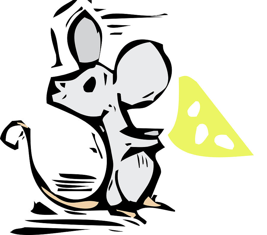 Mouse with cheese Drawing by Jeffrey Thompson | Fine Art America