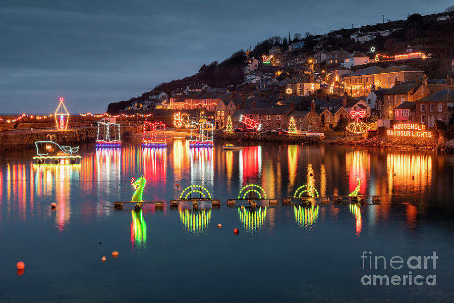 Mousehole Christmas Lights Photograph by Andrew Ray Pixels