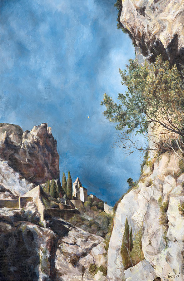 Moustiers Sainte Marie painting Painting by Tanya Goldstein