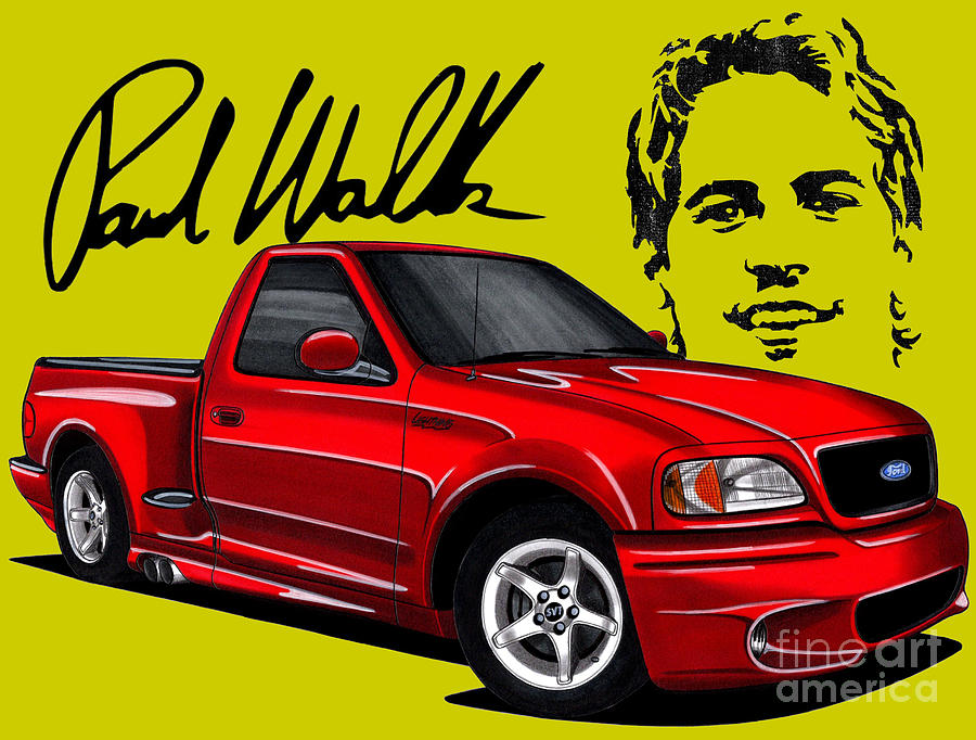 paul walker drawing car