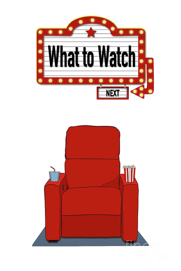 Movie Chair with Red Theater Sign  Digital Art by Patricia Awapara