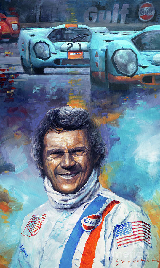 Steve Mcqueen Painting - Movie Legend Porsche 917 McQueen  by Yuriy Shevchuk