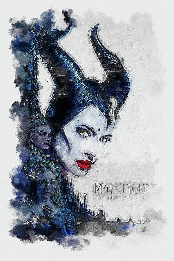 Movie Maleficent Mistress of Evil Mixed Media by Franz Elvie - Fine Art ...