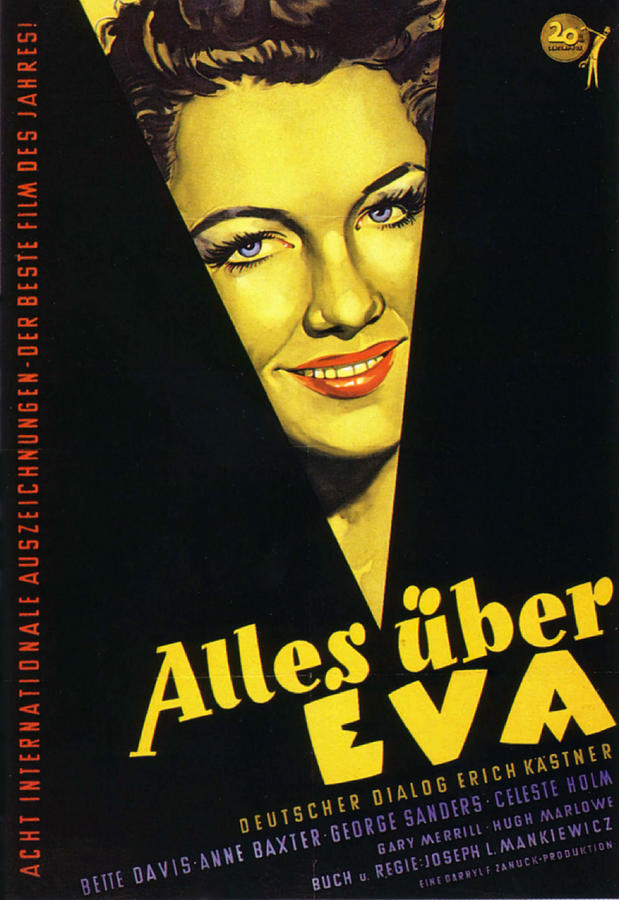 Movie Poster For all About Eve, With Bette Davis, 1950 Mixed Media