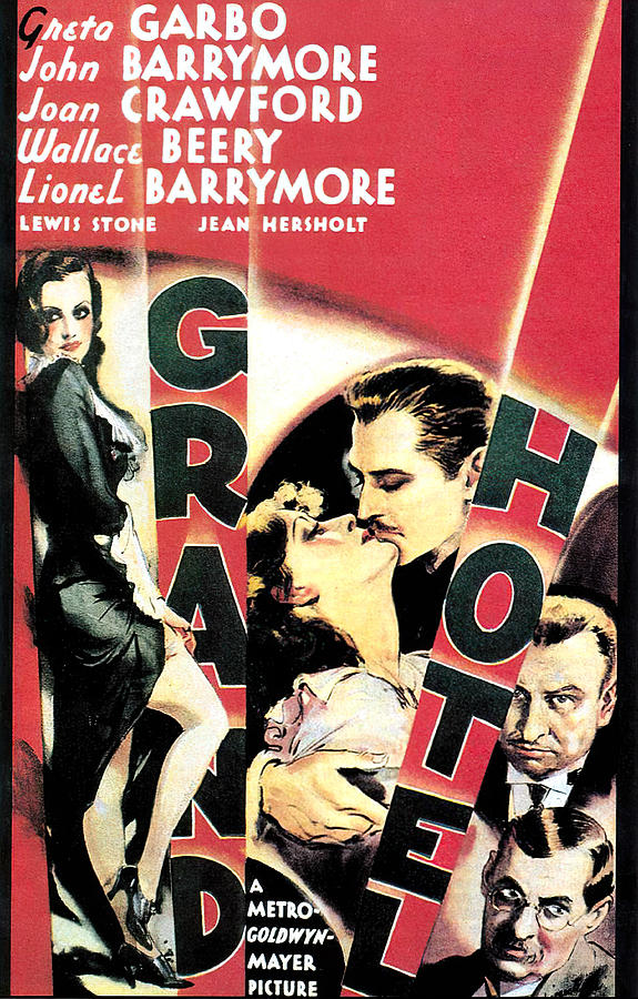 Joan Crawford Mixed Media - Movie poster for Grand Hotel, with Greta Garbo, 1932 by Movie World Posters