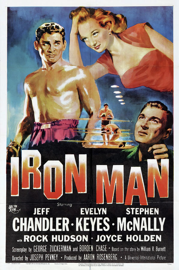 Vintage Mixed Media - Movie poster for Iron Man, with Jeff Chandler, 1951 by Movie World Posters