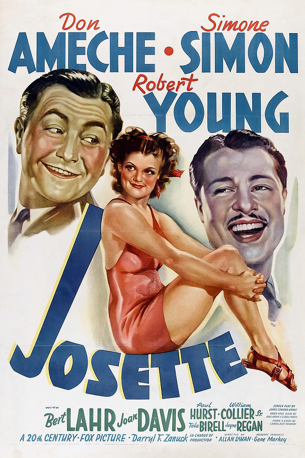 Movie poster for ''Josette'', with Simone Simon and Don Ameche, 1938 ...