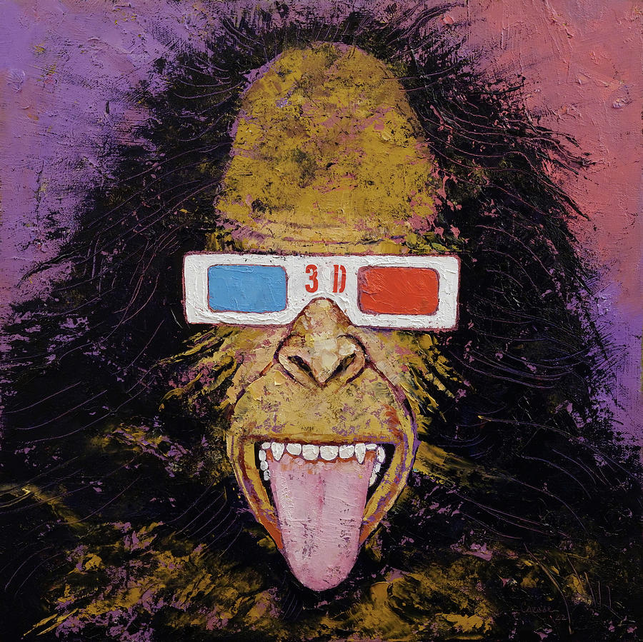 Monster Movie Painting by Michael Creese