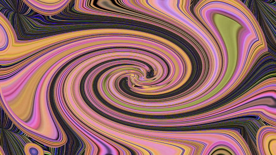 Moving Pink Abstract Digital Art by Tom Janca