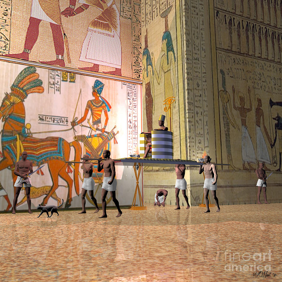 Ramesses Ii Digital Art - Moving The Pharaoh 2 by Walter Neal