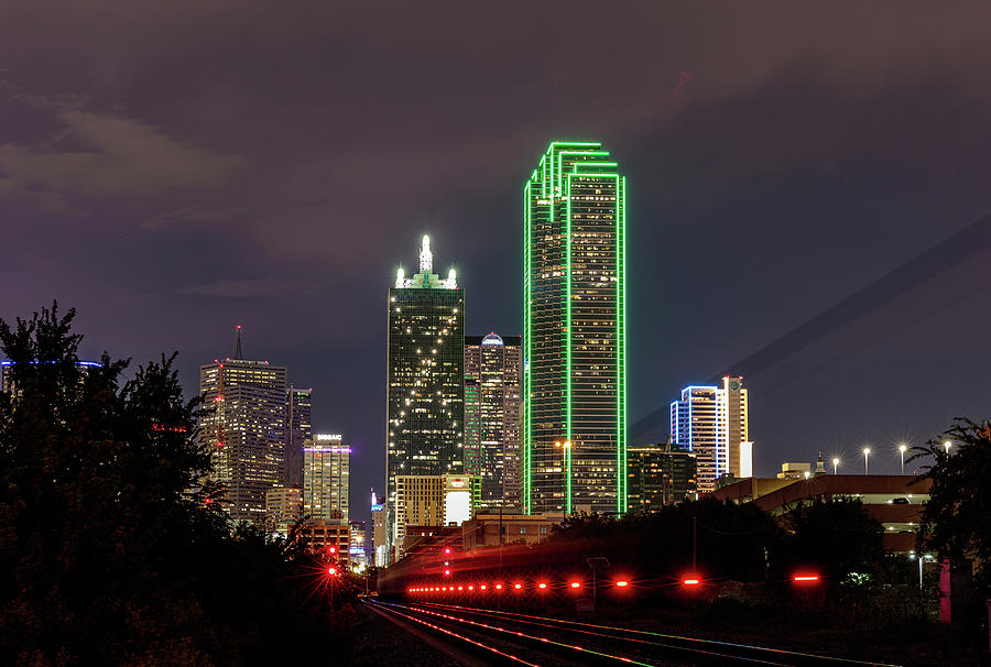 Moving train with End of Device blinking in Dallas Texas Photograph by ...