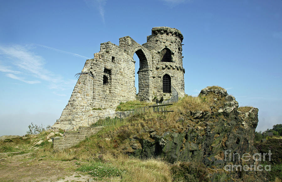 Mow Cop Castle a Victorian folly at Stoke-on-Trent, Staffordshir Photograph by John Keates