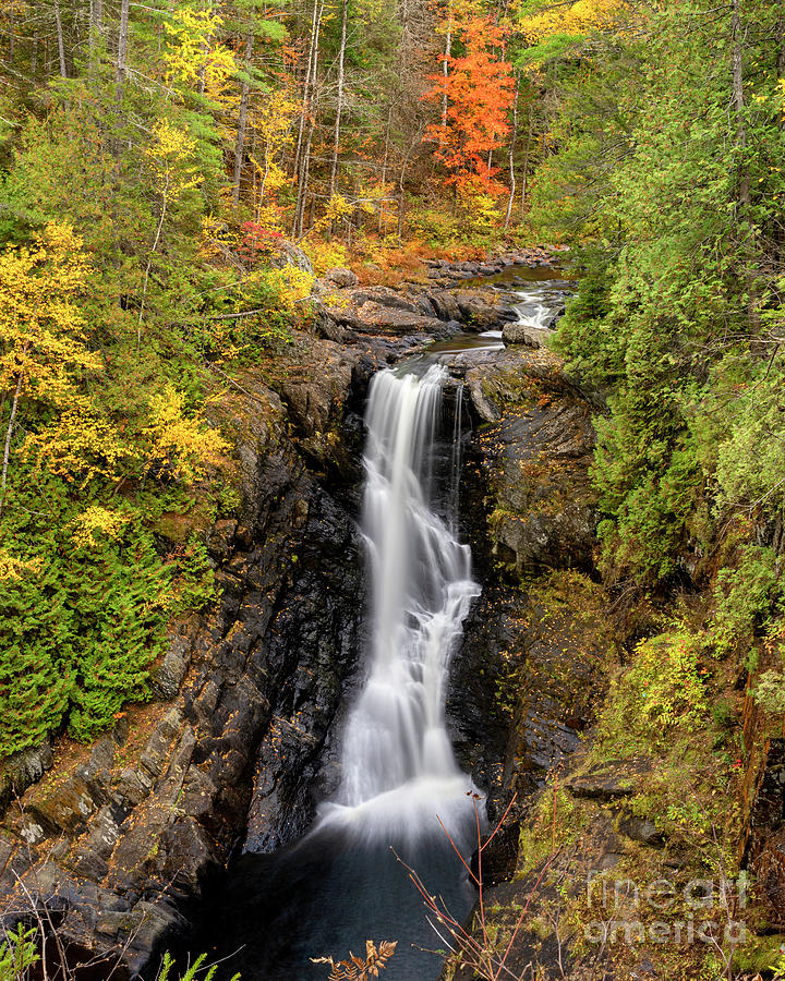 Moxie Falls Fall Foliage Photograph by Craig Shaknis