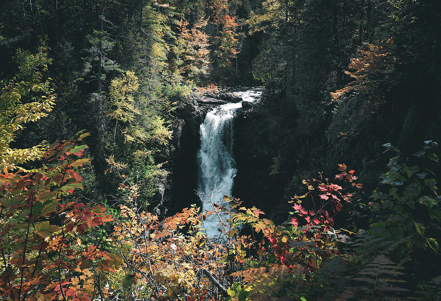 Moxie Falls Maine In Autumn Photograph by Dan Sproul