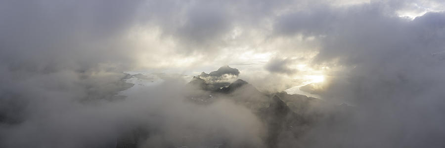 Moysalen National Park cloud inversion nasjonalpark aerial Vesteralen islands Norway 2 Photograph by Sonny Ryse