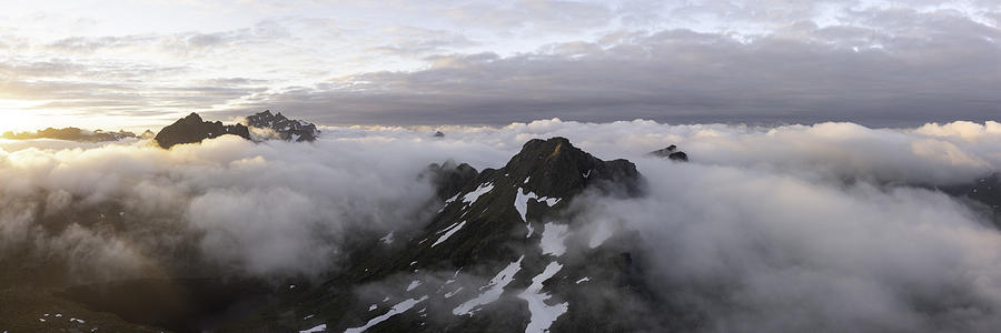 Moysalen National Park cloud inversion nasjonalpark Vesteralen islands Norway Photograph by Sonny Ryse