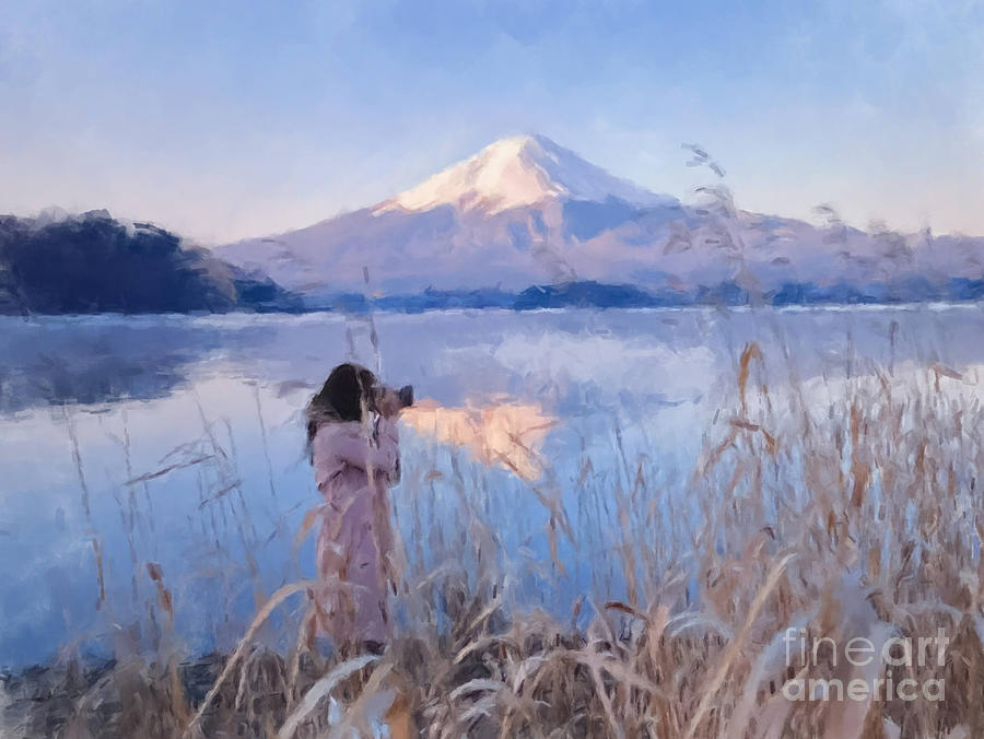 Mpunt Fuji Painting by Gary Arnold