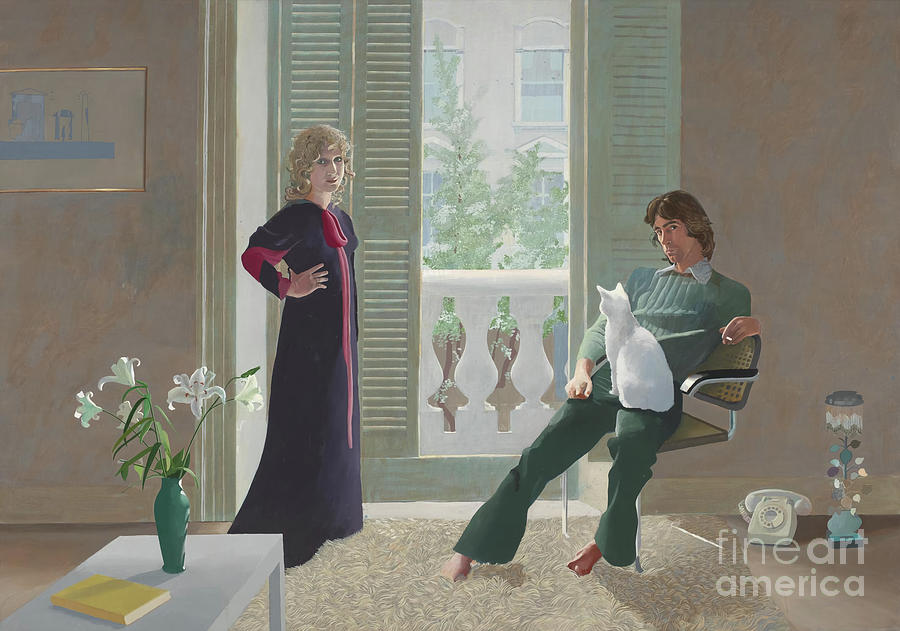 Mr and Mrs Clark and Percy - 1971 Painting by David Hockney - Pixels