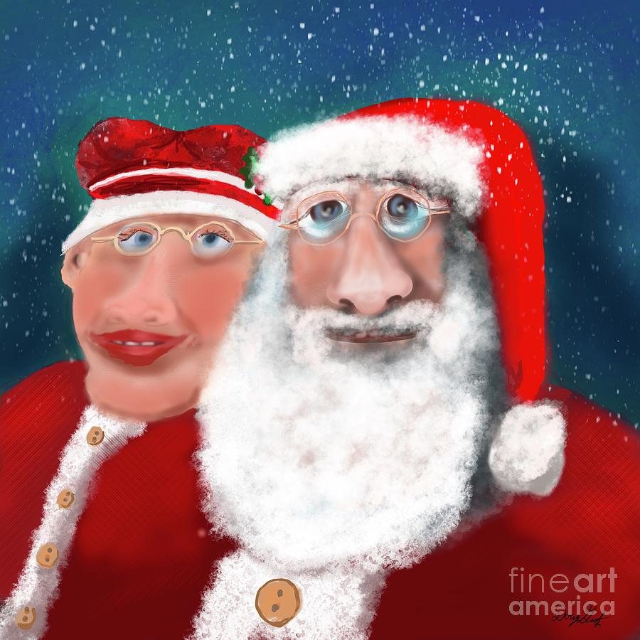 Mr and Mrs Claus Digital Art by Doug Gist