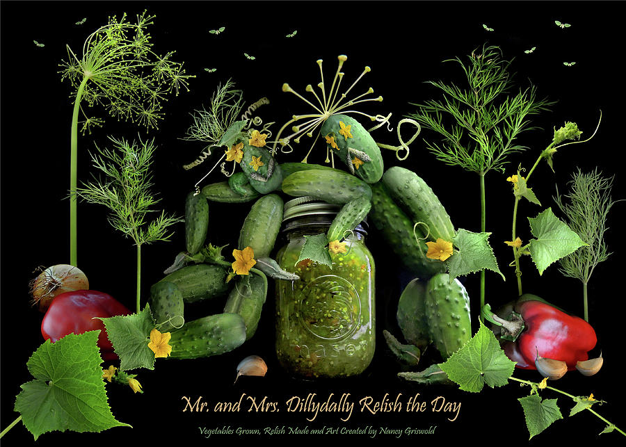 Mr. and Mrs. Dillydally Relish the Day Digital Art by Nancy Griswold