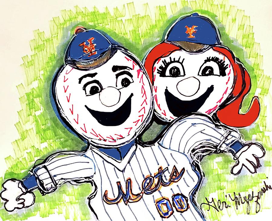 New York Mets Mascot Mr. Met  New york mets, Ny mets logo, Mets