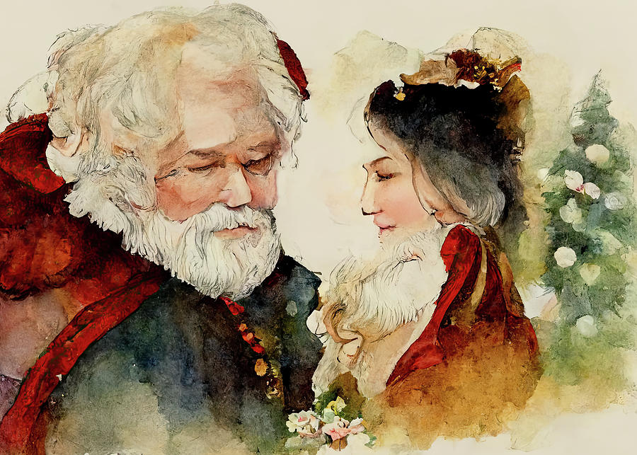 Mr. and Ms Santa Claus Photograph by Bob Orsillo