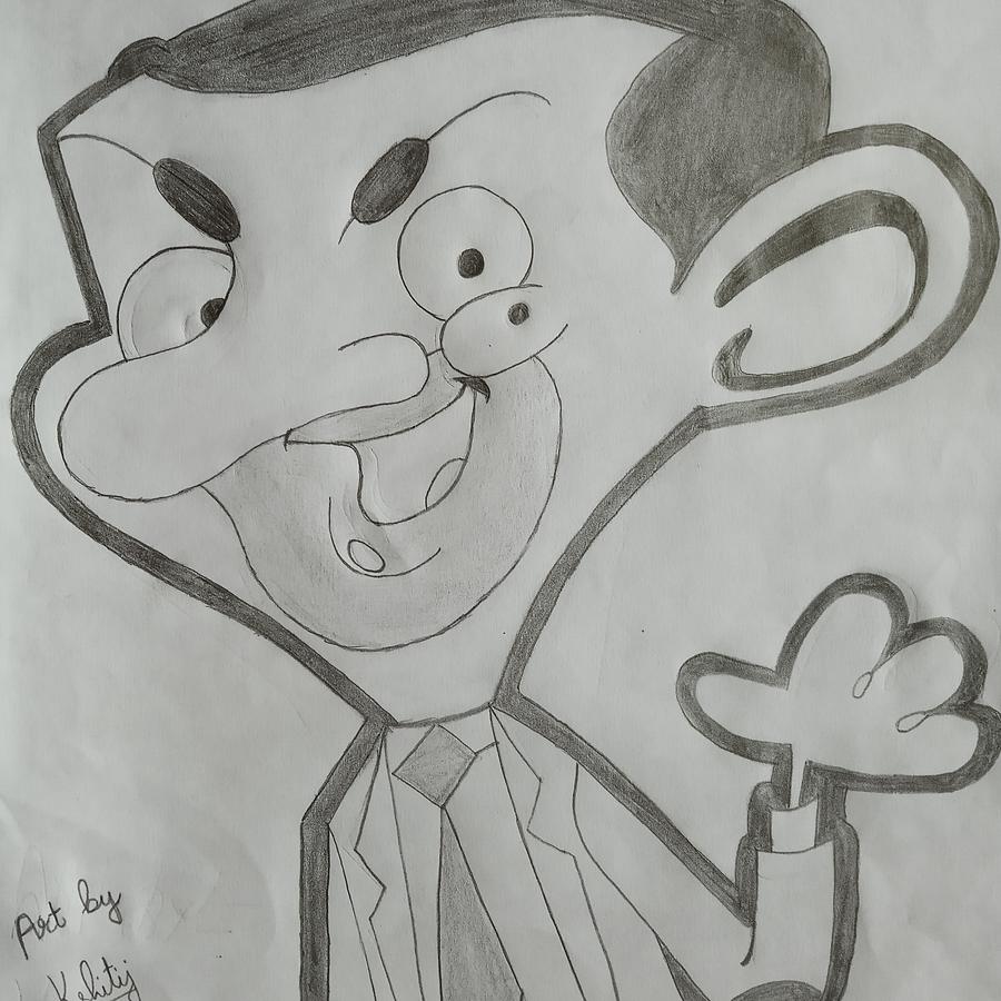 Mr Bean Drawing By Kshitij Thakur