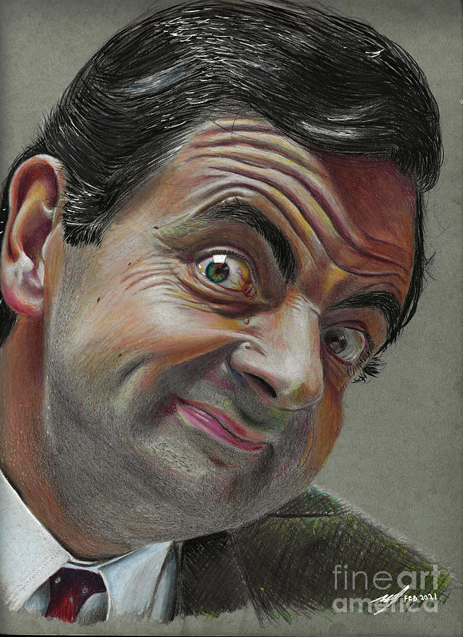 Rowan Atkinson Drawing - Mr. Bean by Michael McKenzie
