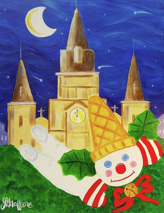 New Orleans Painting - Mr. Bingle St. Louis Cathedral by Julie Graff