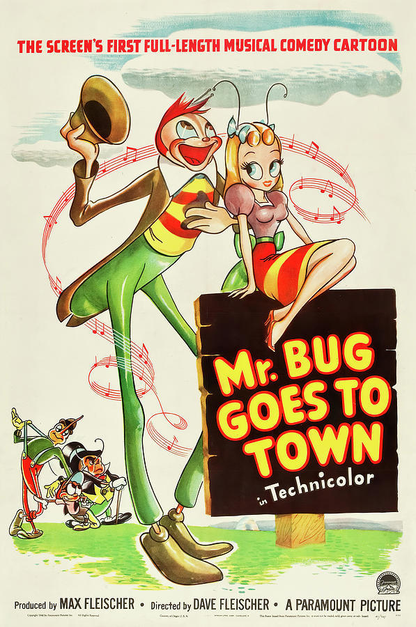 Vintage Mixed Media - Mr. Bug Goes to Town - 1941 by Movie World Posters