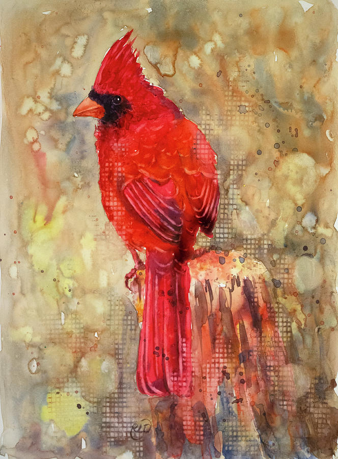 Mr. Cardinal Painting by Rebecca Davis