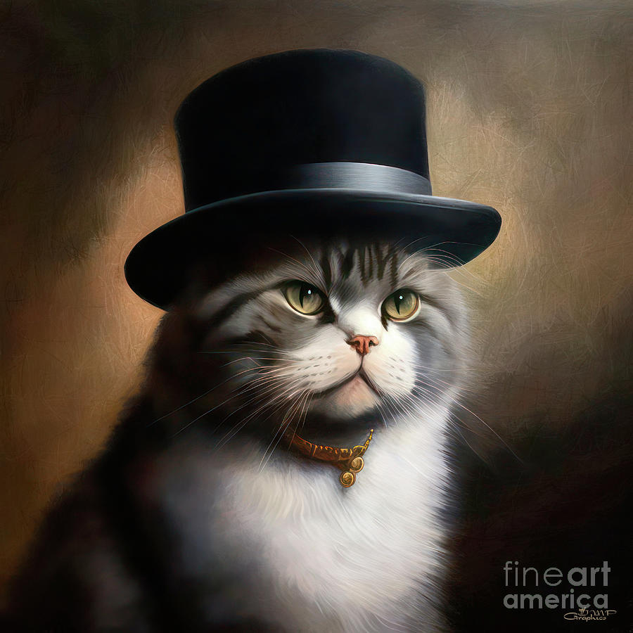 Mr. Cat Digital Art by Jutta Maria Pusl