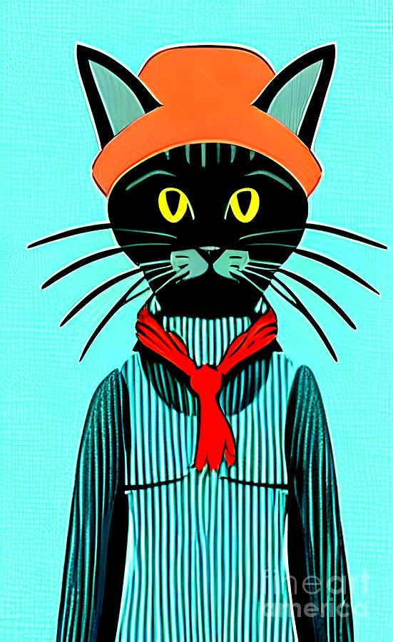 Mr. Cat. Digital Art by Maryna Birkus - Fine Art America