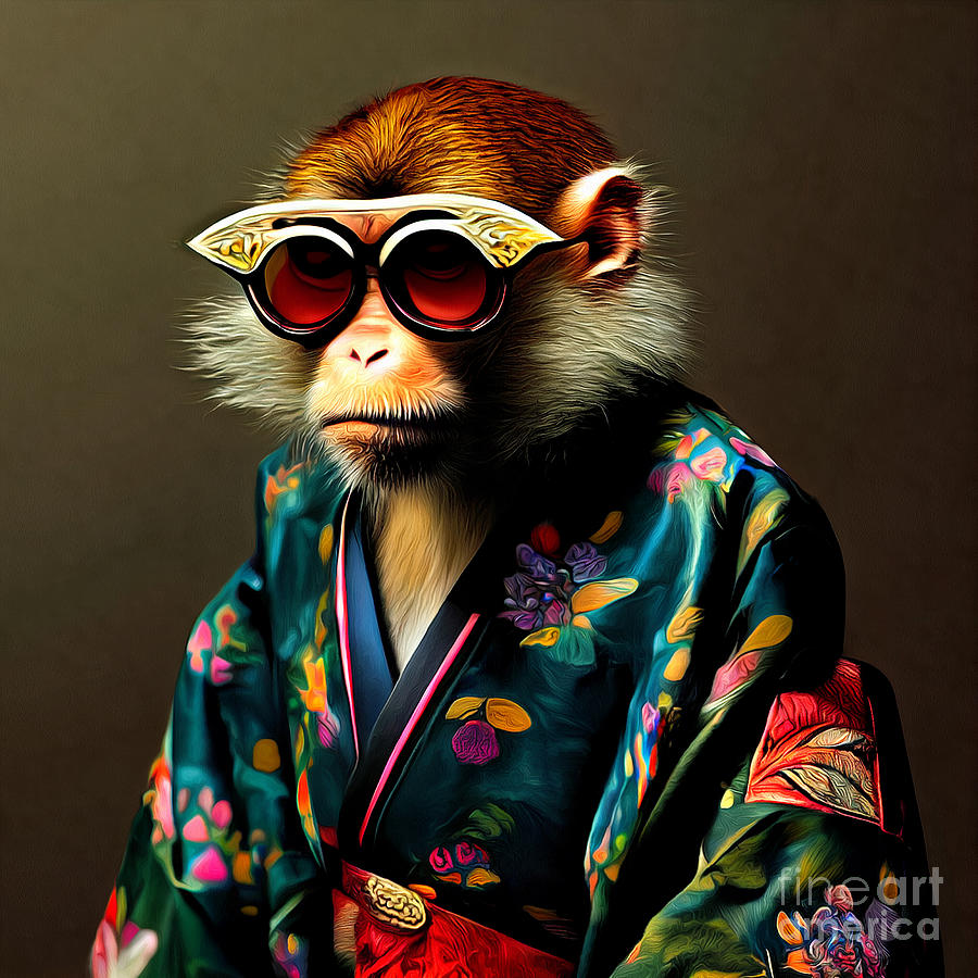 Mr Cool Monkey Digital Art by Miha Jeruc - Fine Art America