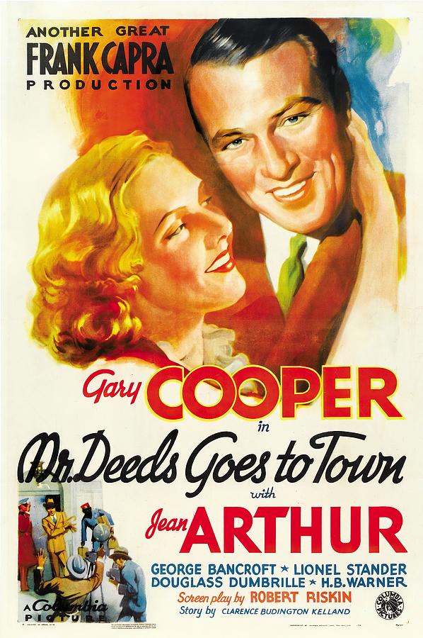 Mr. Deeds Goes to Town, 1936 - with synopsis Mixed Media by Movie World Posters