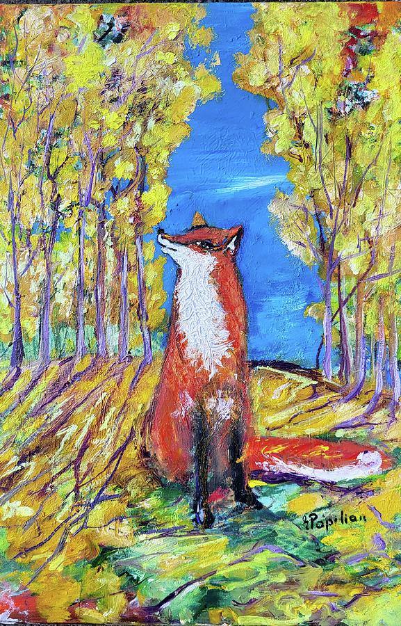 Mr Fox Painting by Evelina Popilian